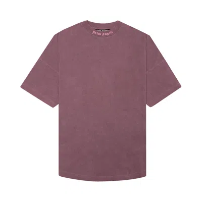 Pre-owned Palm Angels Gd Classic Logo Over Tee 'grape' In Purple