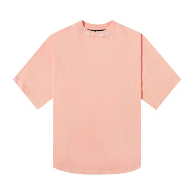 Pre-owned Palm Angels Gd Classic Logo Over Tee 'salmon Fluo' In Pink