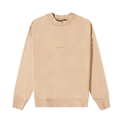 Pre-owned Palm Angels Gd Reverse Logo Crew 'beige' | Tan | Men's Size Xxl In Brown
