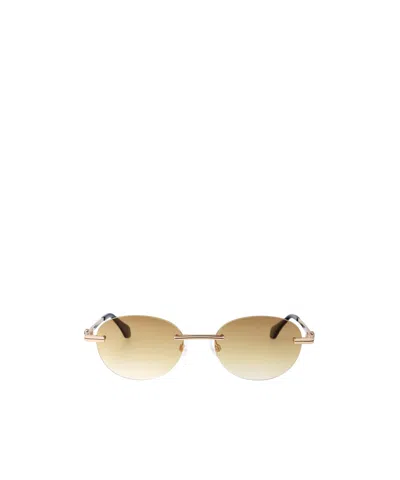 Palm Angels Geometric Sunglasses In Nude