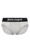 Palm Angels Gg Logo-waistband Briefs (pack Of Two) In Grey