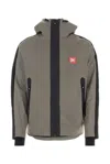 Palm Angels Color-block Polyester Ski Jacket In Brown