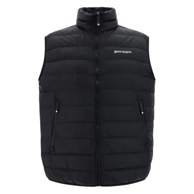 Palm Angels Men's Classic Logo Down Vest In Black
