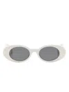 Palm Angels Gilroy Oval-frame Sunglasses In White