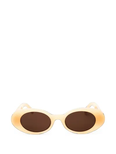 Palm Angels Gilroy Oval-frame Sunglasses In Yellow