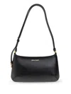 Palm Angels Georgina Shoulder Bag In Black Leather In 1076 Black/gold