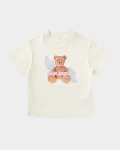 PALM ANGELS GIRL'S BEAR GRAPHIC LOGO-PRINT T-SHIRT