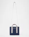 Palm Angels Girl's  Denim Mini Tote In Denim Off Wh