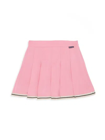 PALM ANGELS GIRL'S TRACK PLEATED SKIRT