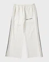 Palm Angels Logo-print Stripe Trim Track Pants In Butter Black