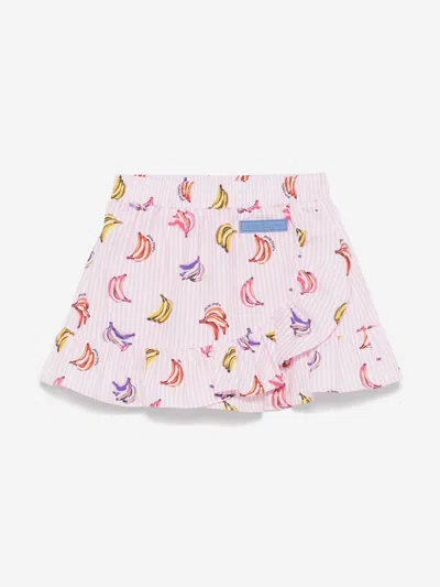 PALM ANGELS PALM ANGELS GIRLS AOP BANANAS MINI SKIRT