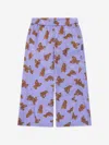 Palm Angels Girls Aop Pa Bears Trousers In Purple