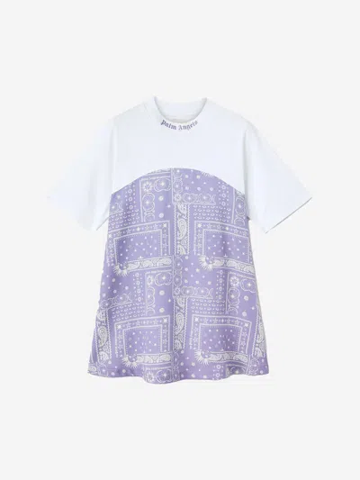 Palm Angels Babies' Girls Astro Paisley Dress In Purple