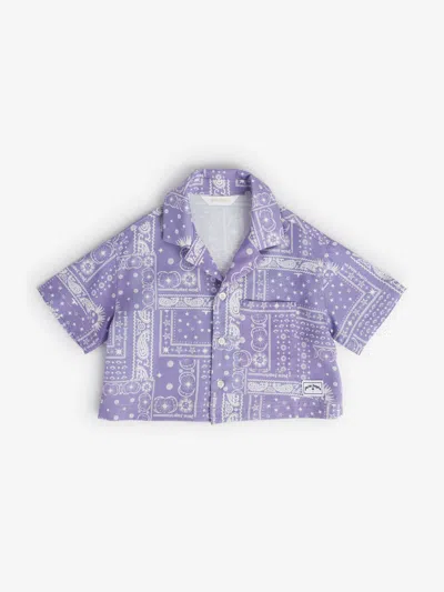 PALM ANGELS GIRLS ASTRO PAISLEY PRINT SHIRT