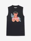 Palm Angels Bear Angel Cotton Tank Dress In Black