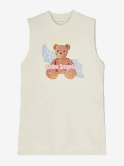 Palm Angels Babies' Girls Bear Angel Tank Dress In Neutral