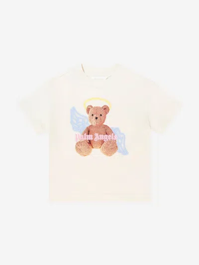 Palm Angels Babies'  Girls Bear Angel T-shirt In White