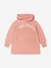 PALM ANGELS GIRLS CLASSIC LOGO HOODED DRESS 12 YRS PINK