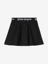 Palm Angels Logo-waistband Flared Skirt In Green