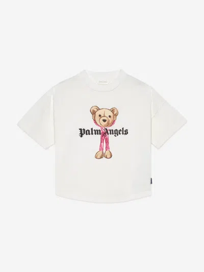 Palm Angels Babies'  Girls Mascot Bear Over T-shirt In White