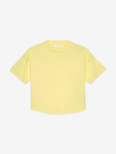Palm Angels Babies'  Girls Overlogo T-shirt In Yellow