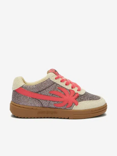 PALM ANGELS PALM ANGELS GIRLS PALM BEACH UNIVERSITY GLITTER TRAINERS