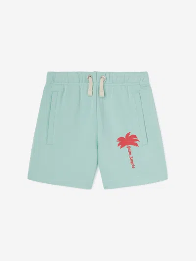 Palm Angels Kids' Girls The Palm Sweat Shorts In Green