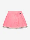 PALM ANGELS GIRLS TRACK PLEATED SKIRT