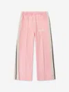 Palm Angels Girls Wide Leg Track Pants In Pink