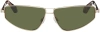 PALM ANGELS GOLD & GREEN CLAVEY SUNGLASSES