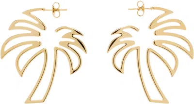 Palm Angels Gold Palm Earrings