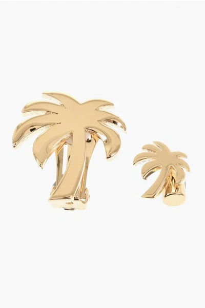 Palm Angels Gold-tone Brass Clip-on Earrings