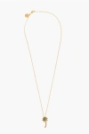 Palm Angels Women's Gold-tone Logo Pendant Necklace