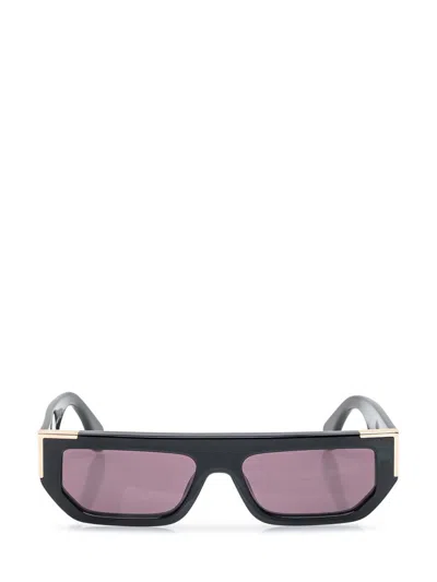 Palm Angels Golden Sunglasses In Black