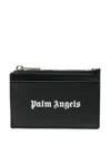 Palm Angels Logo Card Holder In Black