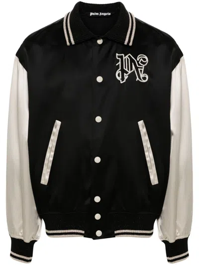 PALM ANGELS GOTHIC-LOGO VARSITY JACKET