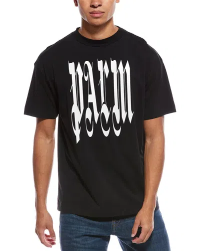 Palm Angels Gothic Palm T-shirt In Black