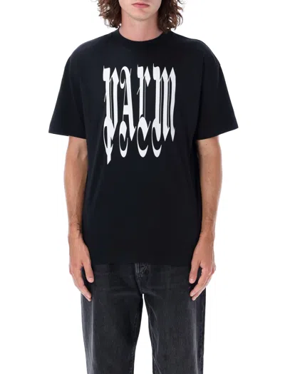 Palm Angels Gothic Palm T-shirt In Black