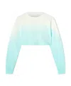 Palm Angels Gradient Cropped Long-sleeve T-shirt In Blue