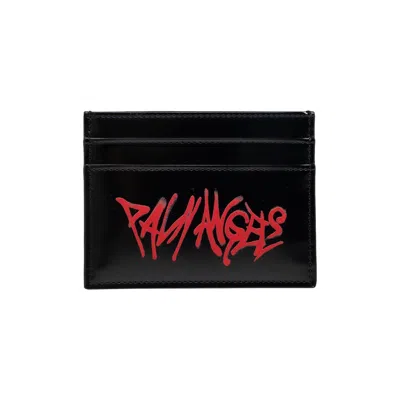 Pre-owned Palm Angels Graffiti Logo Cardholder 'black' | Men's Size Onesize