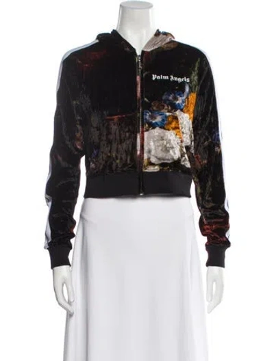 Pre-owned Palm Angels Graphic Print Bomber Jacket In Black