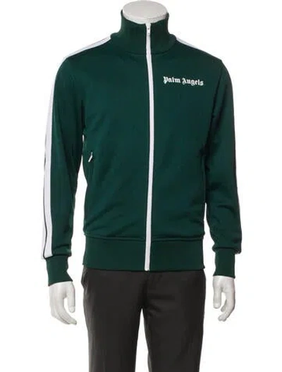 Pre-owned Palm Angels Graphic Print Bomber Jacket In Green