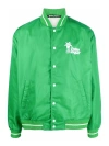 Palm Angels Graphic-print Bomber Jacket In Green