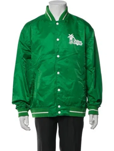 Pre-owned Palm Angels Graphic Print Bomber Jacket W/ Tags In Green