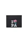 Palm Angels Graphic-print Cardholder In Black