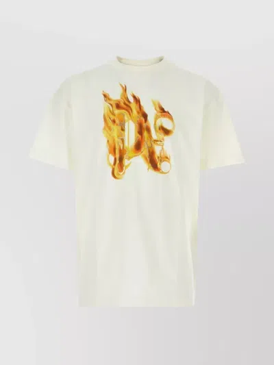 Palm Angels Burning Monogram T In White