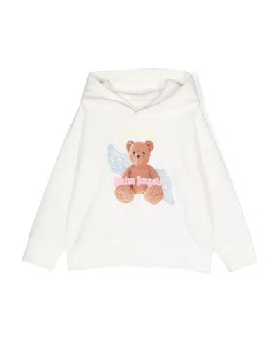 Palm Angels Graphic-print Cotton Hoodie In White