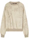 Palm Angels Pencil All Over Sweatshirt In 中性色