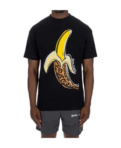 Palm Angels Graphic-print Cotton T-shirt In Black