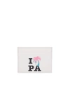 Palm Angels Graphic-print Cream Cardholder In White